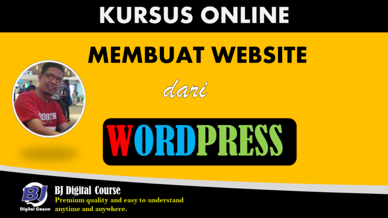 PAKET KURSUS: MEMBUAT WEBSITE DARI WORDPRESS